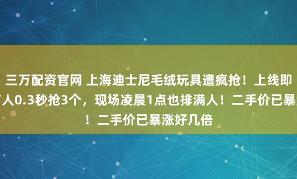 三万配资官网 上海迪士尼毛绒玩具遭疯抢！上线即秒光，有人0.3秒抢3个，现场凌晨1点也排满人！二手价已暴涨好几倍